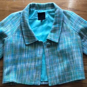 Tweed Aqua Vintage Jacket from The Limited